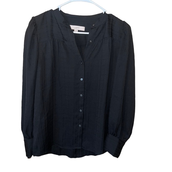 LOFT Tops - Loft Black Button Down Blouse